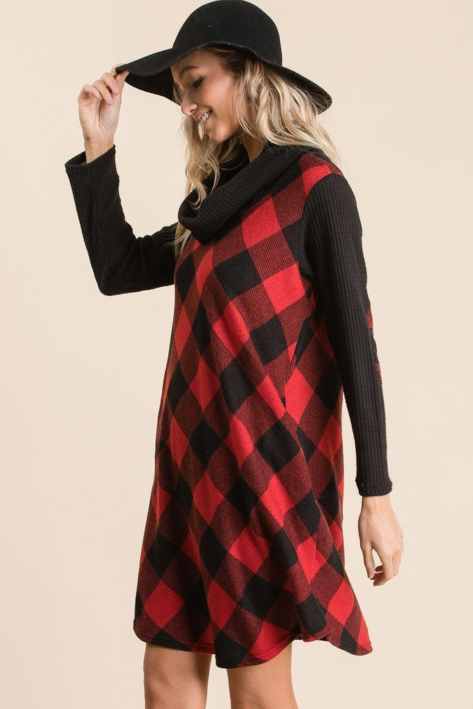 Buffalo Plaid Tartan Swing Dress - Deals Kiosk