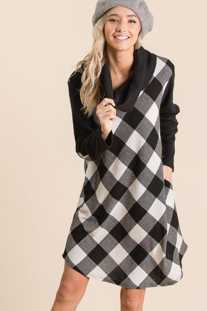 Buffalo Plaid Tartan Swing Dress - Deals Kiosk