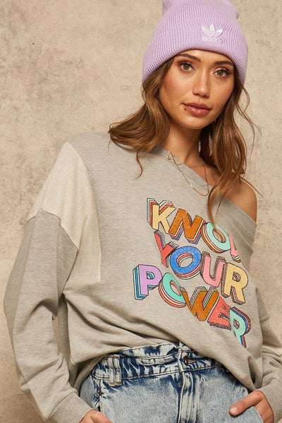 A French Terry Knit Graphic Sweatshirt - Deals Kiosk