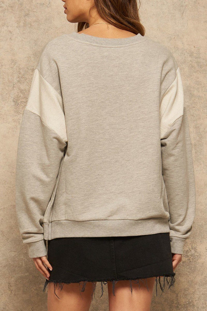A French Terry Knit Graphic Sweatshirt - Deals Kiosk