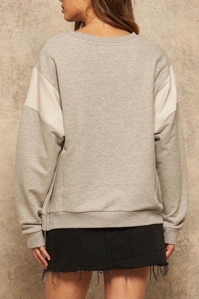 A French Terry Knit Graphic Sweatshirt - Deals Kiosk