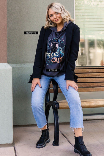 A Solid Woven Blazer Jacket - Deals Kiosk