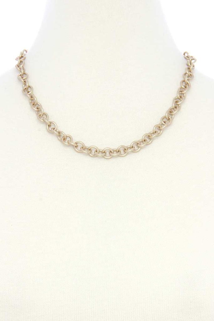 Circle Link Metal Necklace - Deals Kiosk