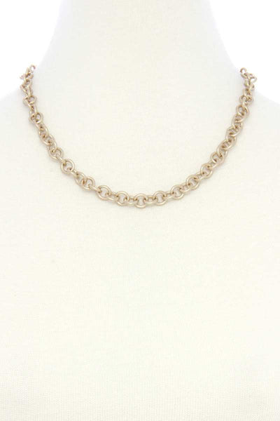 Circle Link Metal Necklace - Deals Kiosk