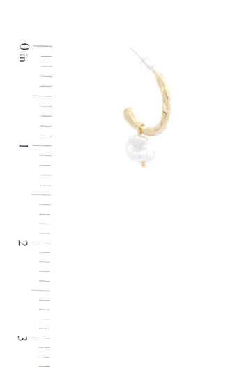 Open Circle Peral Bead Earring - Deals Kiosk