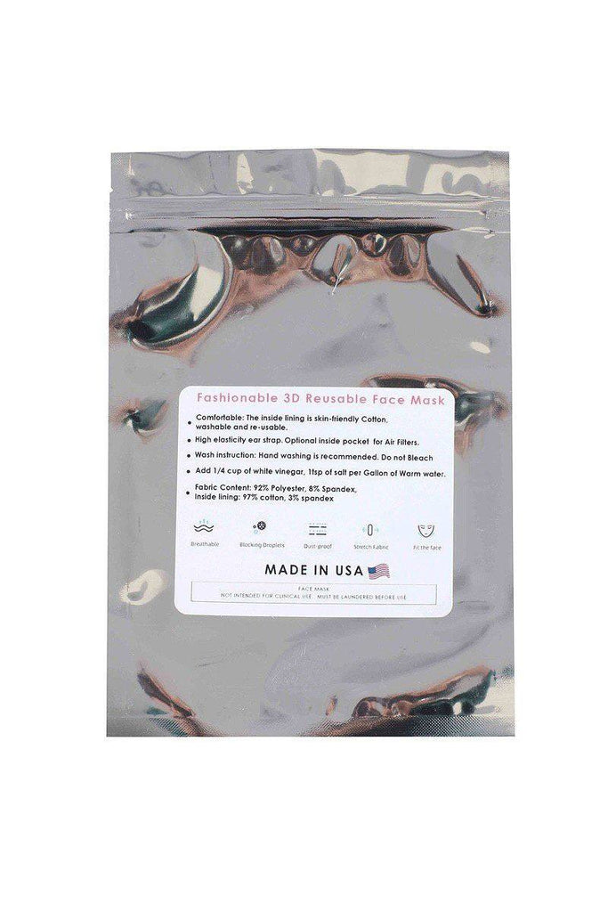 Made In Usa Fashionable 3d Reusable Face Mask - Deals Kiosk