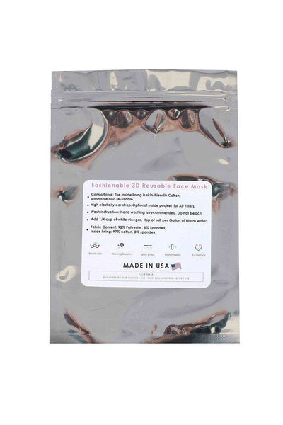 Made In Usa Fashionable 3d Reusable Face Mask - Deals Kiosk
