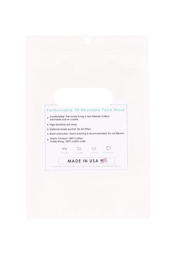 Cotton Stripe 3d Reusable Face Mask - Deals Kiosk