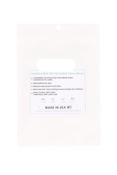 Cotton Stripe 3d Reusable Face Mask - Deals Kiosk