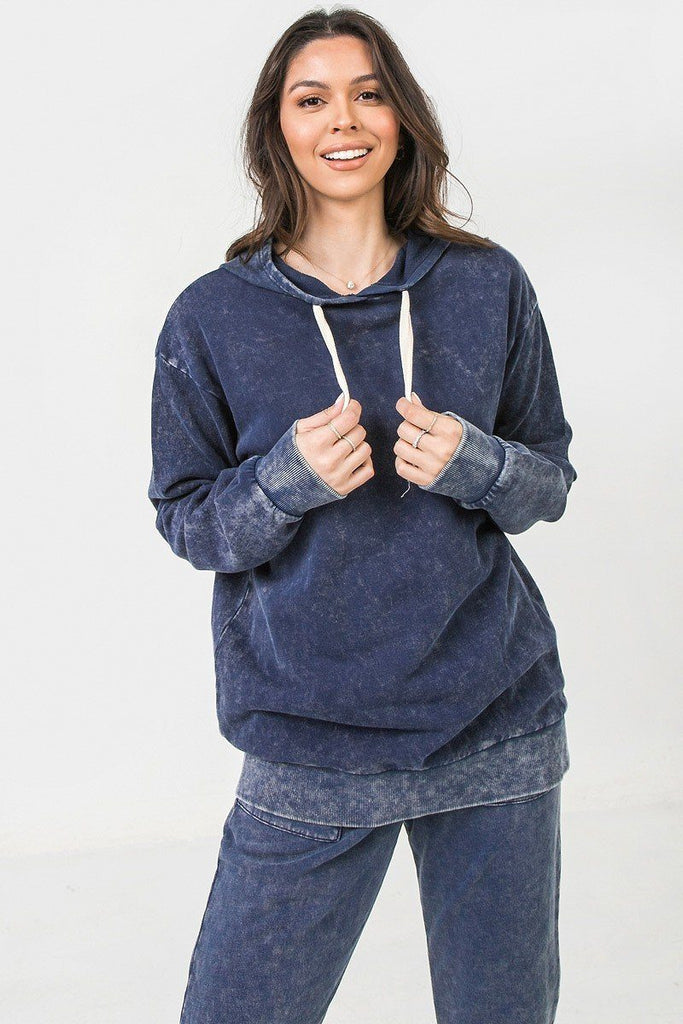 A Mineral Washed Hoodie - Deals Kiosk