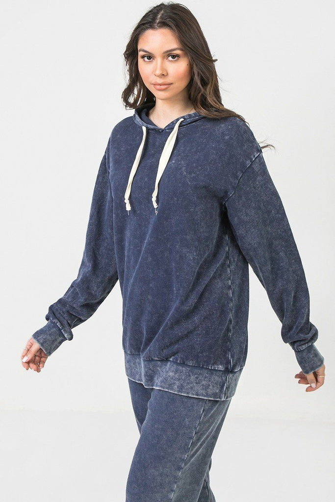 A Mineral Washed Hoodie - Deals Kiosk