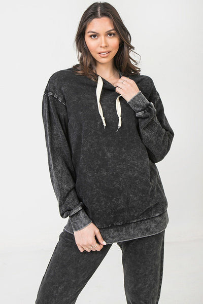 A Mineral Washed Hoodie - Deals Kiosk