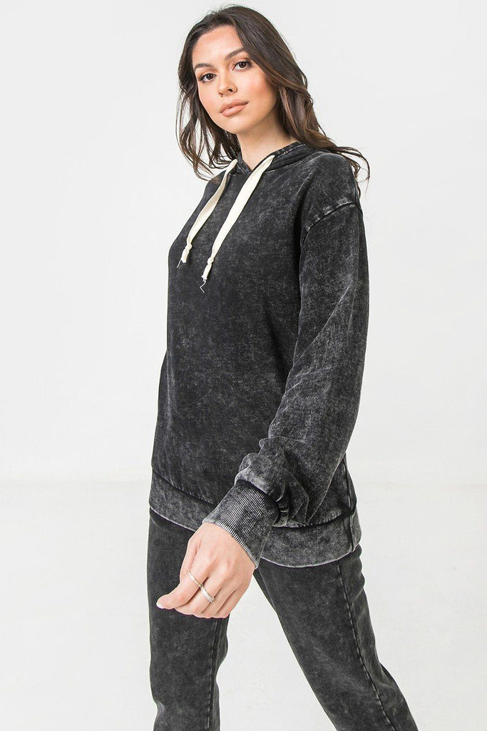 A Mineral Washed Hoodie - Deals Kiosk