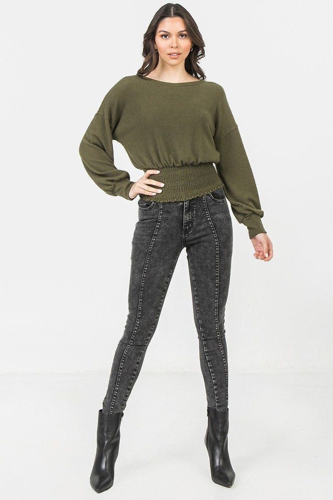 A Knit Top Featuring Wide Neckline - Deals Kiosk