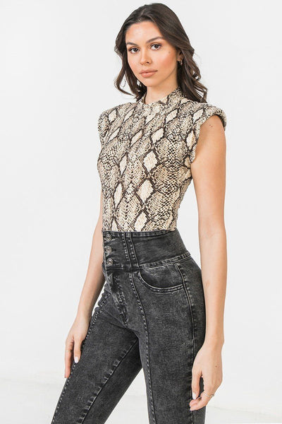 A Printed Knit Bodysuit - Deals Kiosk