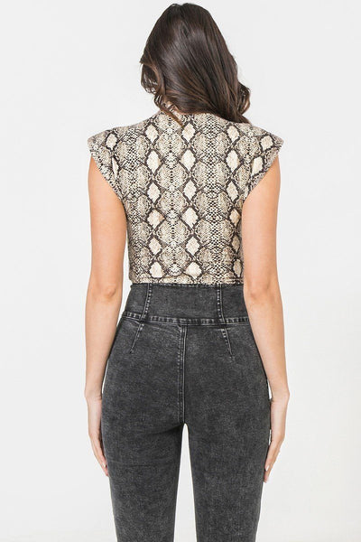 A Printed Knit Bodysuit - Deals Kiosk