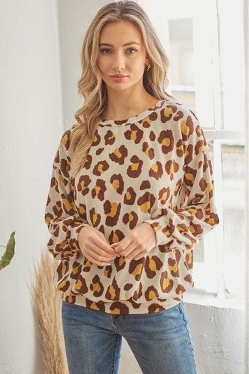 Casual Leopard Print Long Sleeve - Deals Kiosk
