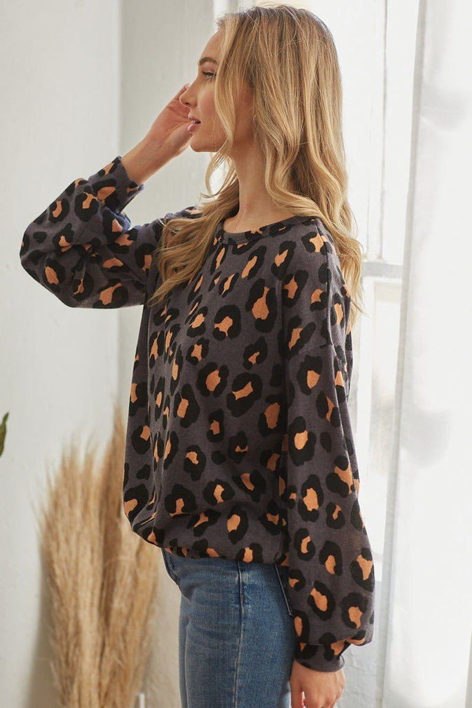 Casual Leopard Print Long Sleeve - Deals Kiosk