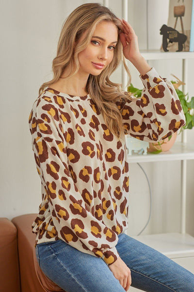 Casual Leopard Print Long Sleeve - Deals Kiosk