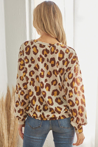 Casual Leopard Print Long Sleeve - Deals Kiosk