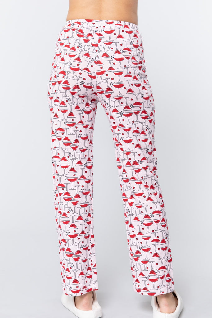 Cocktail Print Cotton Pajama - Deals Kiosk