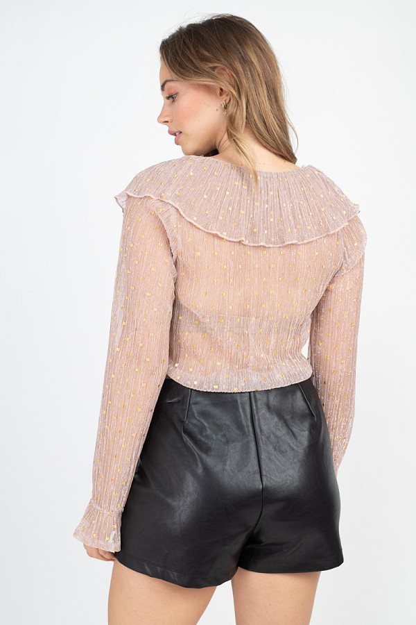 Polka Dot Ruffle Bodysuit - Deals Kiosk