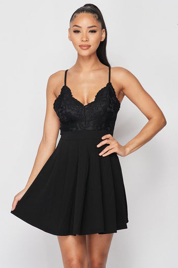 Floral Lace Fit & Flare Dress - Deals Kiosk