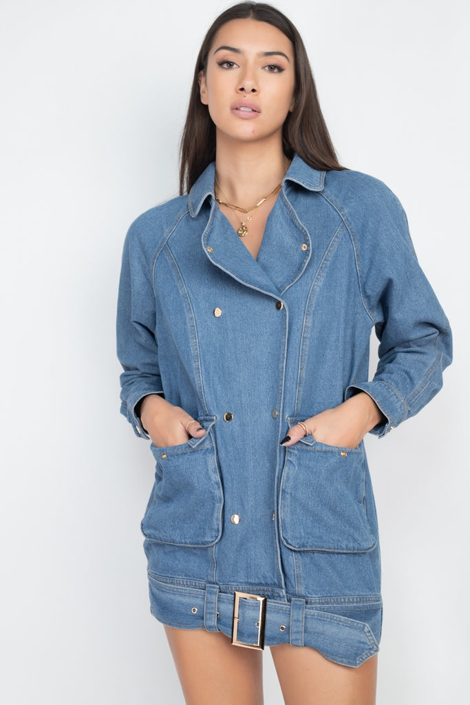 Long Denim Jacket - Deals Kiosk