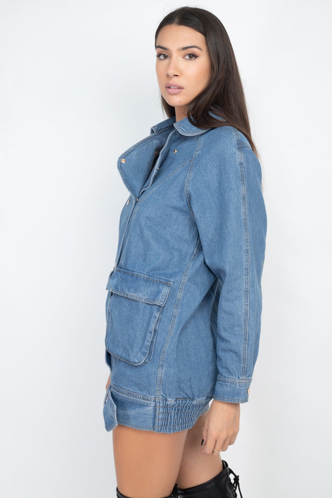 Long Denim Jacket - Deals Kiosk