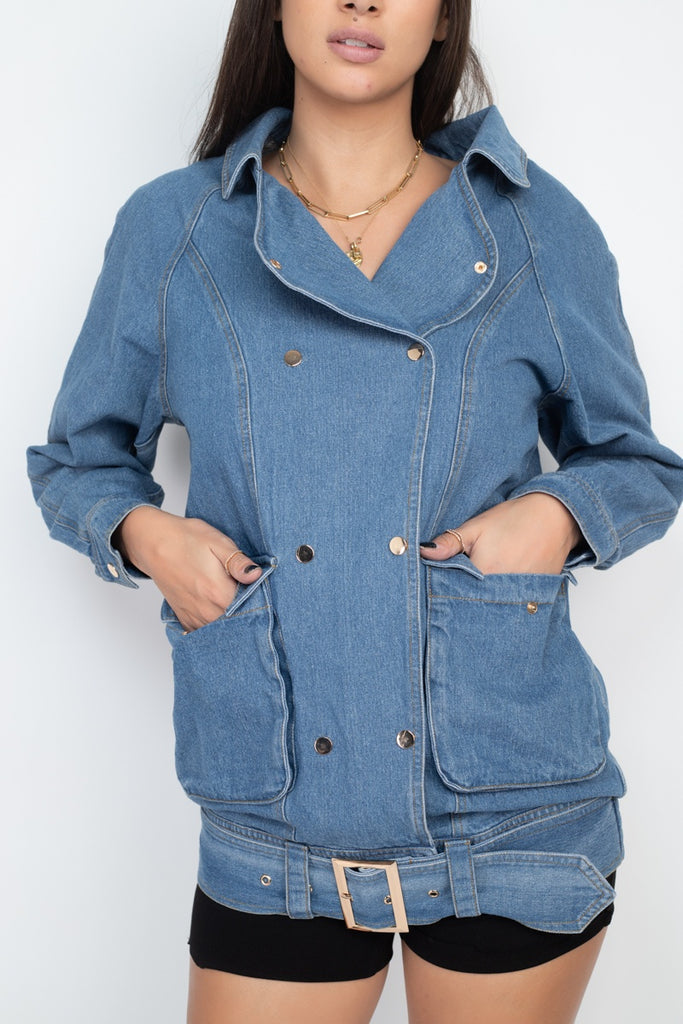Long Denim Jacket - Deals Kiosk
