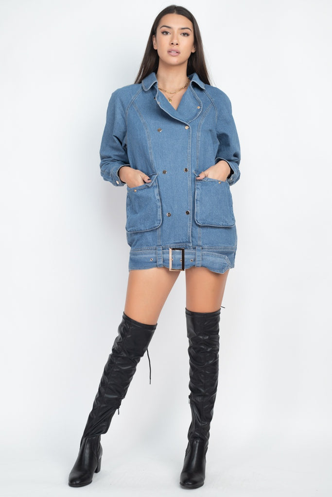Long Denim Jacket - Deals Kiosk