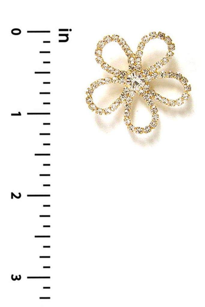 Flower Rhinestone Stud Earring - Deals Kiosk