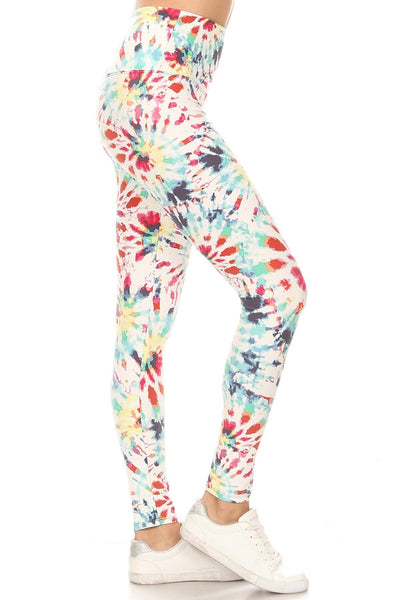 5-inch Long Yoga Style Banded Lined Camouflage Printed Knit Legging With High Waist - Deals Kiosk
