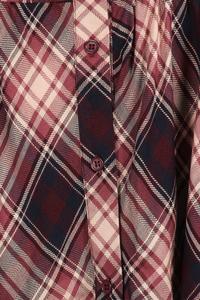 Plus Size Roll Sleeve Baby Doll Plaid Tunic Top - Deals Kiosk