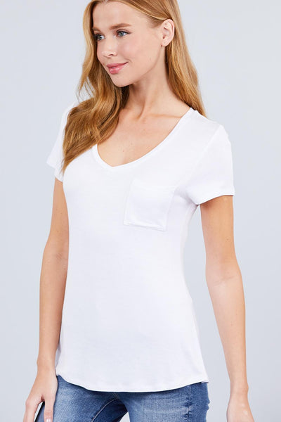V-neck Rayon Jersey Top - Deals Kiosk