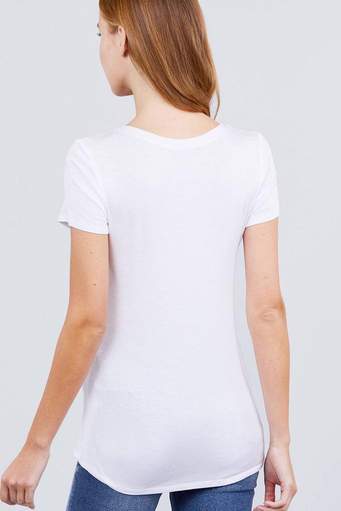 V-neck Rayon Jersey Top - Deals Kiosk