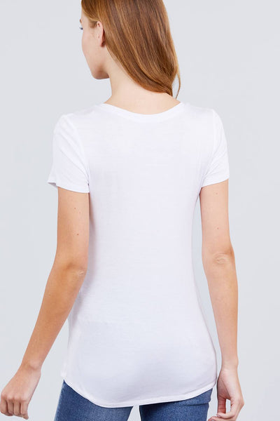 V-neck Rayon Jersey Top - Deals Kiosk