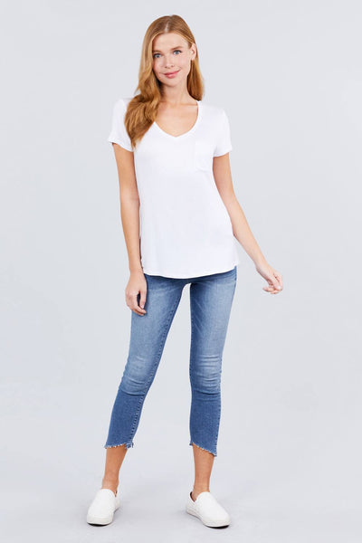 V-neck Rayon Jersey Top - Deals Kiosk