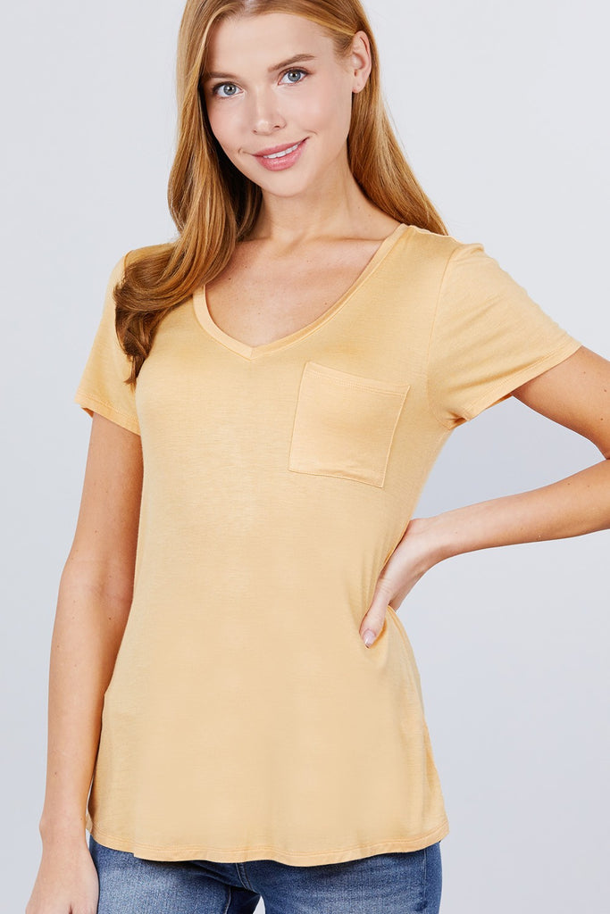 V-neck Rayon Jersey Top - Deals Kiosk
