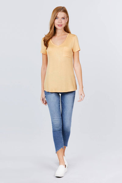 V-neck Rayon Jersey Top - Deals Kiosk