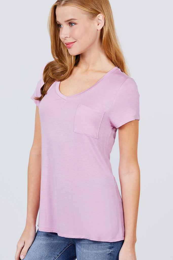 V-neck Rayon Jersey Top - Deals Kiosk