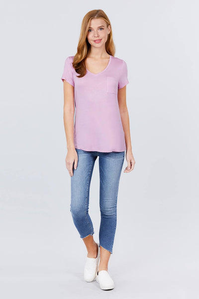 V-neck Rayon Jersey Top - Deals Kiosk