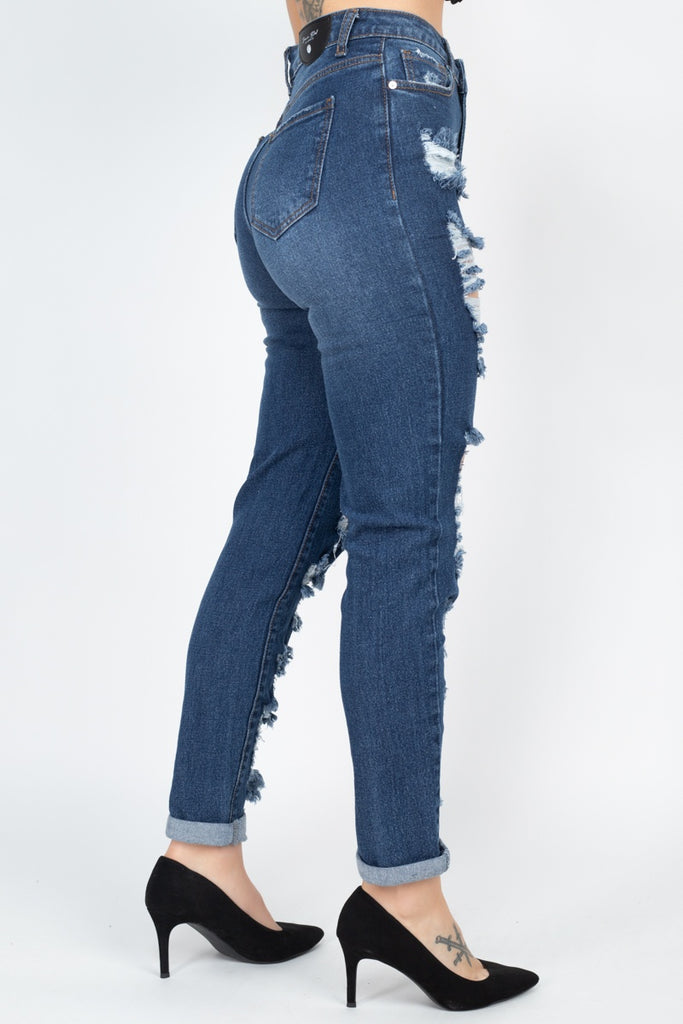 Distressed Straight Leg Jeans - Deals Kiosk
