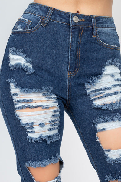Distressed Straight Leg Jeans - Deals Kiosk