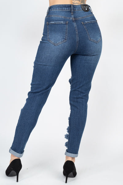 Distressed Straight Leg Jeans - Deals Kiosk