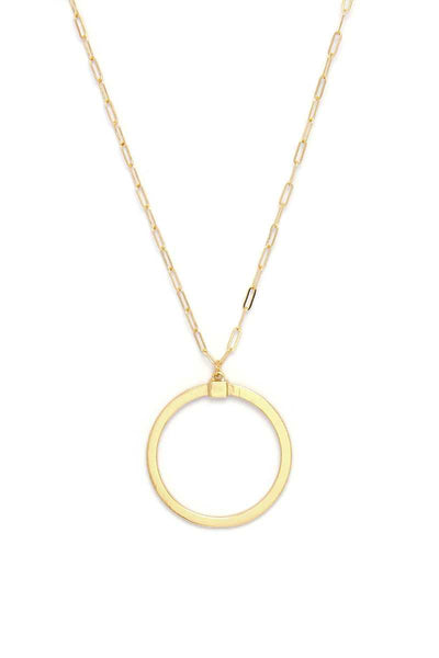 Metal Round Ring Pendant Necklace - Deals Kiosk