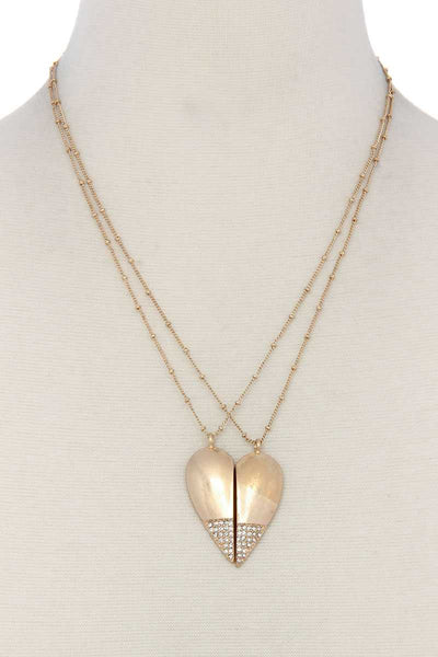 Break Apart Heart Pendant Necklace - Deals Kiosk