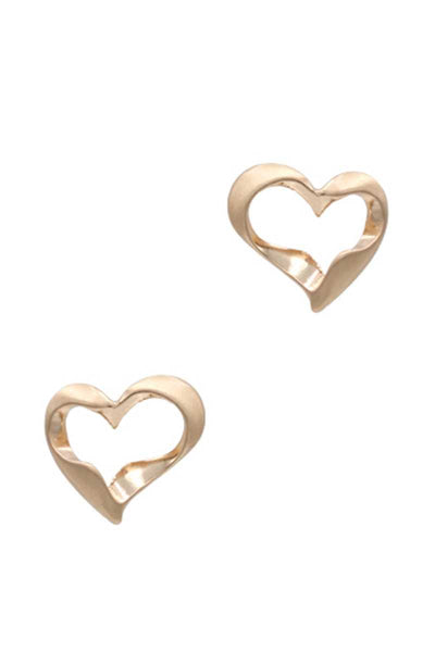 Metal Heart Stud Earring - Deals Kiosk