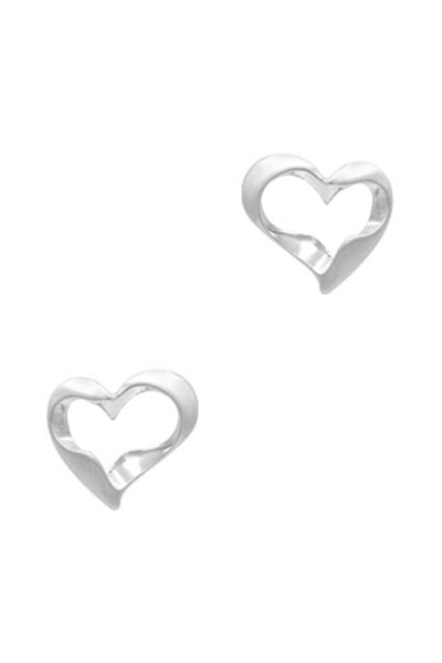 Metal Heart Stud Earring - Deals Kiosk