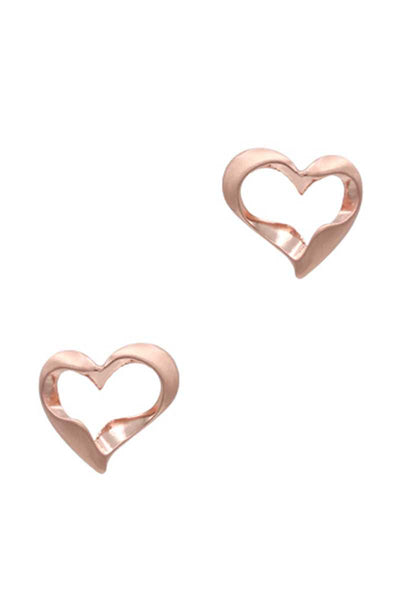 Metal Heart Stud Earring - Deals Kiosk